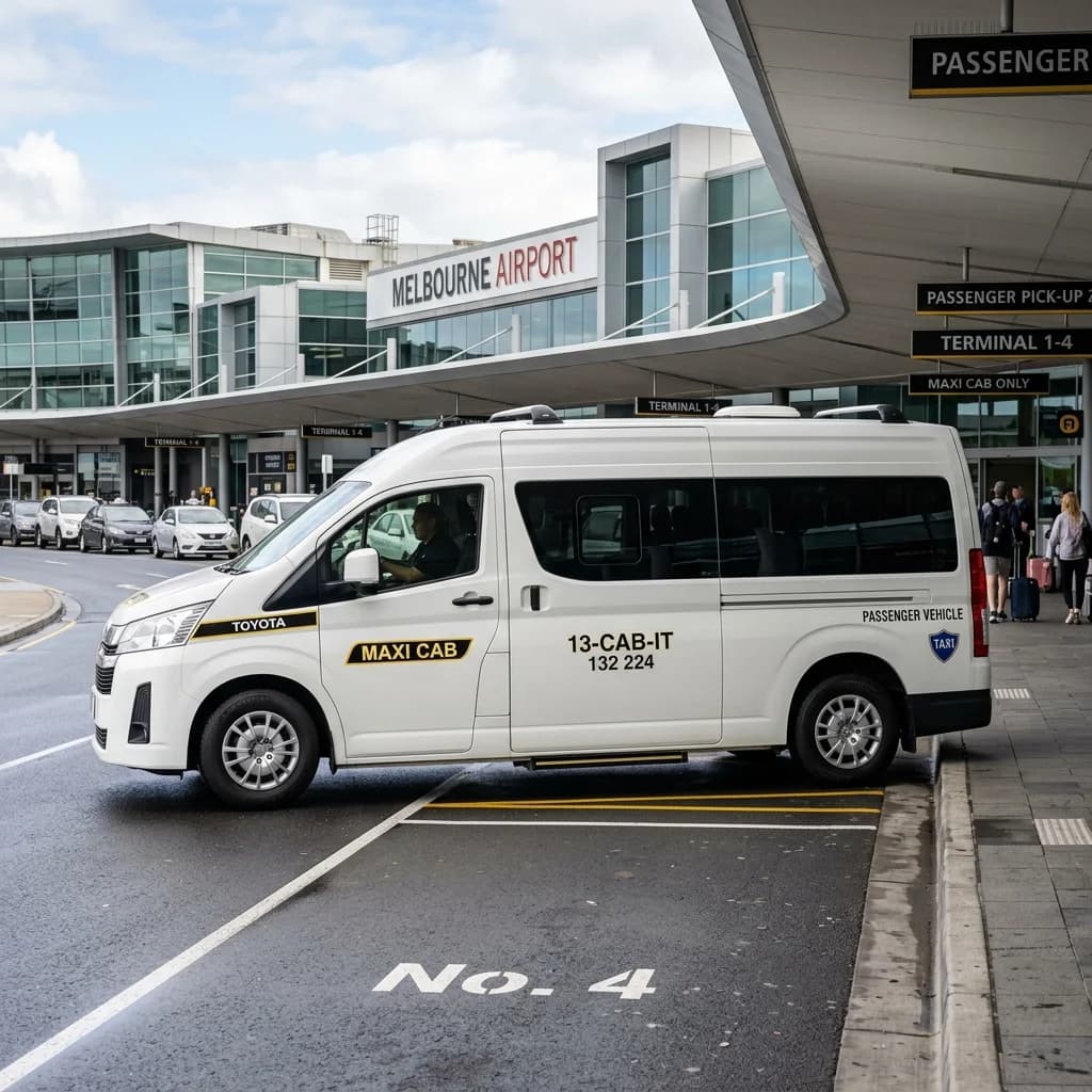 Melbourne maxi cab at airport